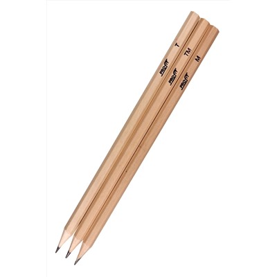 TM"Profit" Набор деревянных чернографитных карандашей для черчения (КЧ-4871)