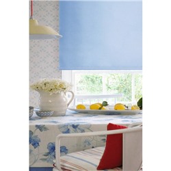 Рулонная штора, цвет голубой, 37х170 см