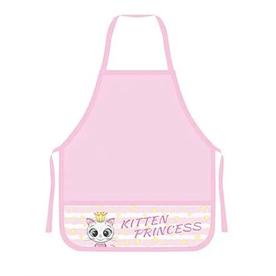 Накидка фартук для труда "Kitten Princess" с карманом (ФДТ-5) печать на ткани