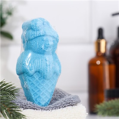 Шипучая бомбочка "Снеговик" с ароматом лаванды, голубая, 100 гр