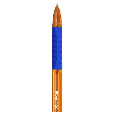 Ручка шар. Berlingo "Tribase grip ginger" (CBp_70970) синяя, 0.7мм., грип