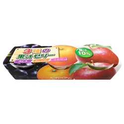 Желе с натуральными фруктами Ассорти (виноград, апельсин, яблоко) Sun Star, Япония, 285 г
