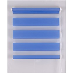 Рулонная штора «День и Ночь», размер 40х160 см, цвет синий