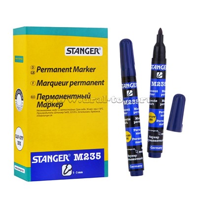 Маркер перманентный Stanger М235 712001 синий