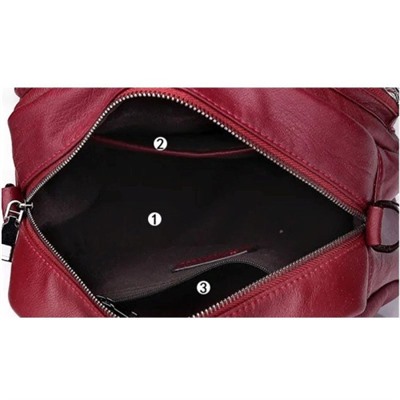 Женская кожаная сумка-рюкзак 955 RED