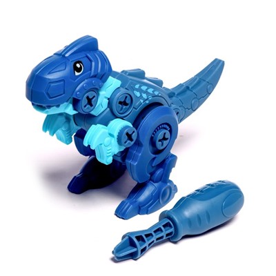 Конструктор винтовой «Динозавр», в клетке, цвет синий