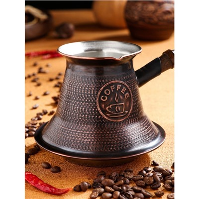 Турка для кофе "Армянская джезва", для индукции, медная, средняя, 700 мл