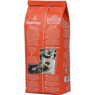 Dallmayr. Home Barista Caffe Crema Forte (зерновой) 1 кг. мягкая упаковка
