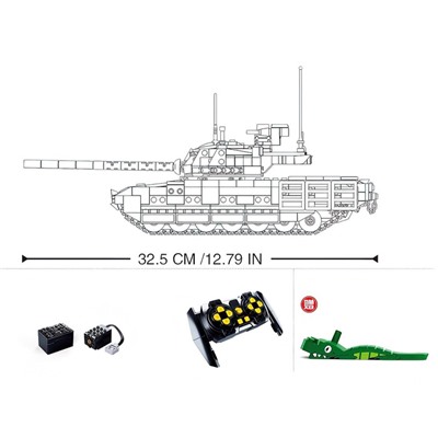 Конструктор Механо «Российский танк T-14 Армата», радиоуправление, 995 деталей