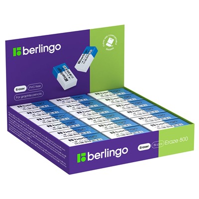 Ластик Berlingo "Eraze 800" (BLc_00800) прямоугольный, термопластичная резина, 40*20*11мм