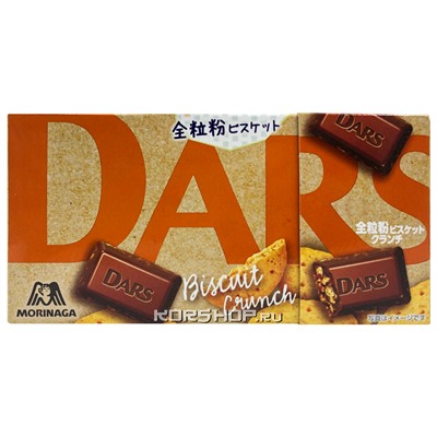 Молочный шоколад с начинкой из печенья Dars Morinaga, Япония, 38,7 г. Срок до 31.03.2022.Распродажа