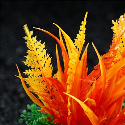 Растение искусственное аквариумное, 10 см, оранжевое