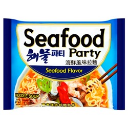 Лапша со вкусом морепродуктов Seafood Party Samyang, Корея, 125 г