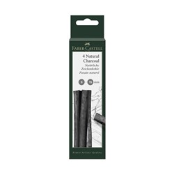 Уголь натуральный набор Faber-Castel PITT® Monochrome Charcoal, 3 штуки, 9-15 мм