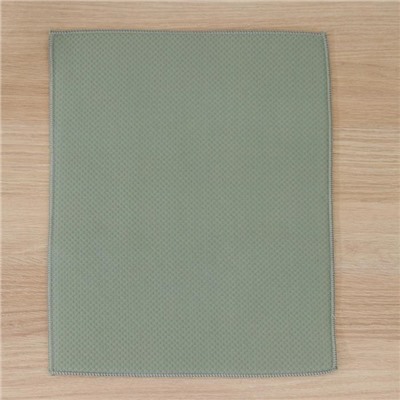 Коврик для сушки посуды Доляна «Текстурный», 38×50 см, микрофибра, цвет светло-зелёный