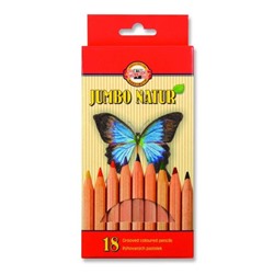 Карандаши утолщённые Jumbo Natur 2173/18N, 18 цветов