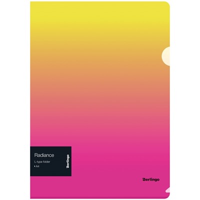 Папка-уголок Berlingo "Radiance" А4 0.2мм градиент желтый/розовый (LFp_А4001)