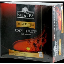 BETA TEA. Королевское качество черный 200 гр. карт.пачка, 100 пак.