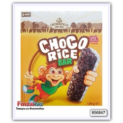 Детские батончики мюсли в шоколаде Crownfield Choco rice Bar 6 шт