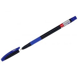 Ручка шариковая 0.7мм SLIMO "Grip black body" синяя, грип 2662 CELLO {Индия}