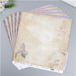 Бумага для скрапбукинга "Старый сад №1" 190 г/кв.м  30.5 x 30.5 см