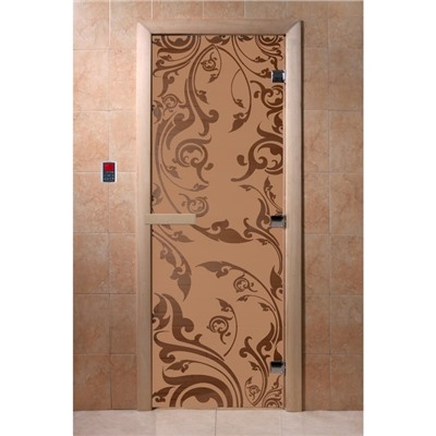 Дверь «Венеция», размер коробки 200 × 80 см, правая, цвет матовая бронза