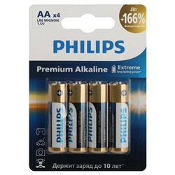 Батарейка LR6 "Philips Premium", алкалиновая, на блистере BL4