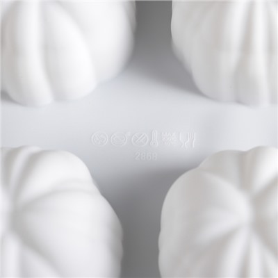 Форма для муссовых десертов и выпечки Доляна «Цветок», 30×17×5 см, 6 ячеек, d=7 см, цвет белый