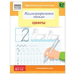 Пропись ТРИ СОВЫ А5 "Каллиграфическое письмо. Цифры" 6-7 лет (ПрА5_16_58370) 16стр.