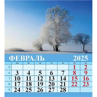 Календарь - домик настольный, 100*140мм, 2025г. "Времена года" (0825001)