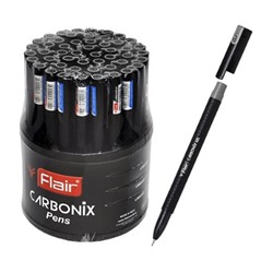 Ручка гелевая FLAIR "CARBONIX-II" черная (F-1383) 0.5мм, карбоновый корпус