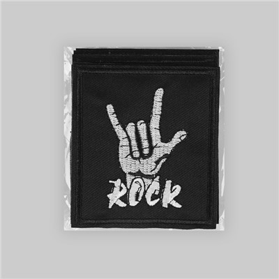 Термоаппликация «Rock», 7,8 × 8,8 см, цвет чёрный