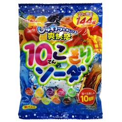 Содовая фруктовая карамель 10 вкусов Ribon, Япония, 144 г