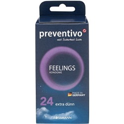 Preventivo Kondome  feelings Презервативы очень тонкий 24 шт.