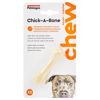 Игрушка Petstages Chick-A-Bone "Косточка" для собак, очень маленькая, с ароматом курицы, 8 см   4729