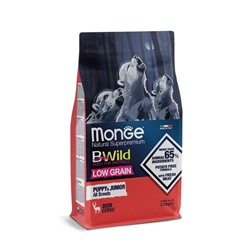 Сухой корм Monge Dog BWild LOW GRAIN Puppy & junior низкозерновой для щенков, олень, 2,5 кг   545004