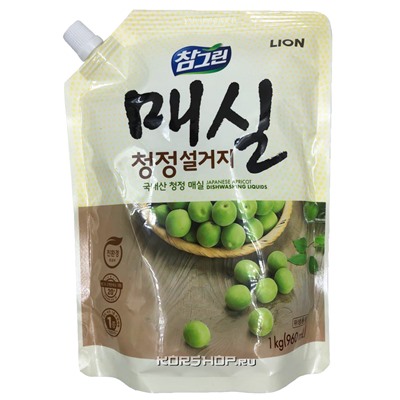 Средство для мытья посуды, фруктов, овощей Сhamgreen с японским абрикосом м/у, Корея, 1 л