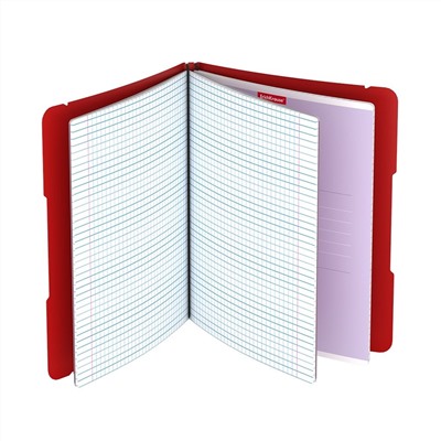 Тетрадь 2*48л. на резинках "FolderBook. Красная", 2 сменных блока (348010054-48023, "ErichKrause") пластиковая обложка, на резинке