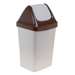 Контейнер для мусора «Свинг», 50 л, цвет бежевый мрамор