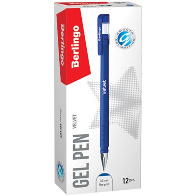 Ручка гелевая Berlingo "Velvet" (CGp_50126) синяя, 0.5мм, прорезиненый корпус