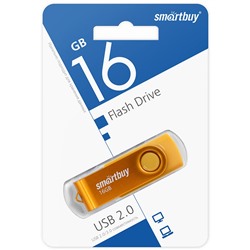 Флеш-накопитель  16Гб "Smartbuy Twist" Yellow