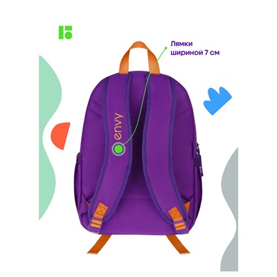 Рюкзак Berlingo Envy оранжевый (RU09194) 39*28*17см, 2 отделения, 4 кармана, уплотненная спинка