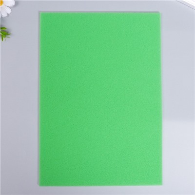 Поролон для творчества "Зелёный" толщина 0,5 см 21х30 см