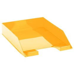 Лоток горизонтальный для бумаг СТАММ "Фаворит" тонированный оранжевый (ЛТГ-31559)