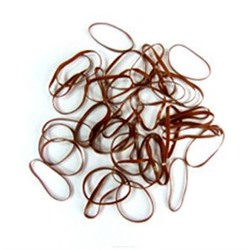 Dewal Резинки для волос RES-033, силиконовые, коричневый, 50 шт