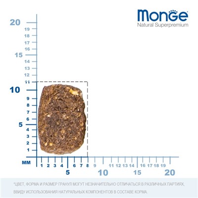 Сухой корм Monge Dog Mini для взрослых собак мелких пород, 800 г.
