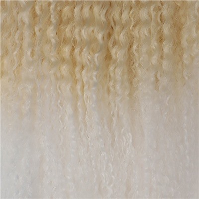 САМБА Афролоконы, 60 см, 270 гр, цвет тёплый блонд/белый HKB613А/60 (Бразилька)