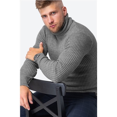 Мужской вязаный свитер с высоким воротом Happy Fox