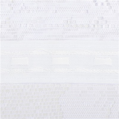Тюль кухонная со шторной лентой), цвет белый, размер 165х340 см