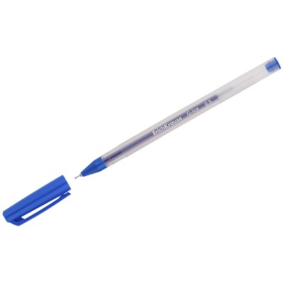 Ручка гелевая ErichKrause "G-Ice" (39003) синяя, 0.5мм, игольчатый стержень